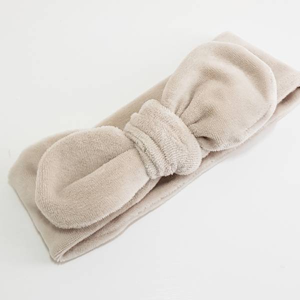 Unik Design, Knytebånd rund matt velour sand