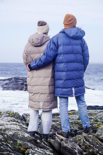 Kattnakken , Bobleregnjakke lang sludd voksen sl&aring;tter&oslash;y