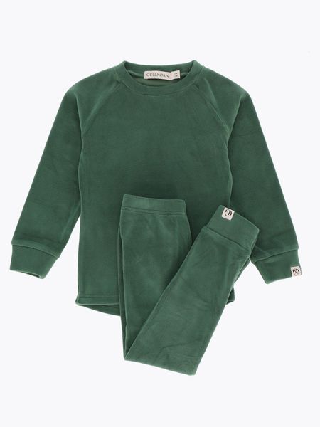 Gullkorn design, Jona fleece-sett dyp gr&oslash;nn