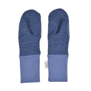 Hovedbilde Kivat, jeansbl&aring; votter i ull