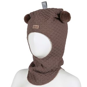 Hovedbilde Kivat, brun hettelue i ull ...